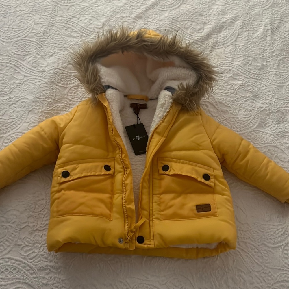 7fam baby puffer 24mo nwt